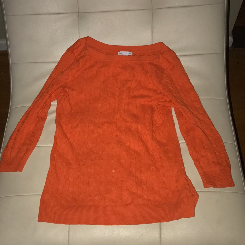 Gap small orange knit sweater fall amazing